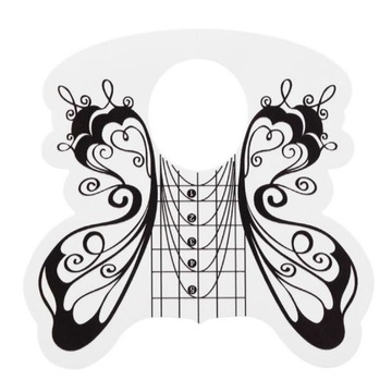 Шаблоны форм для ногтей Черная бабочка 500 шт.