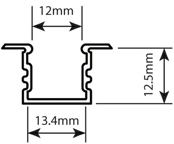 Profil led Standard 2m czarny MLF