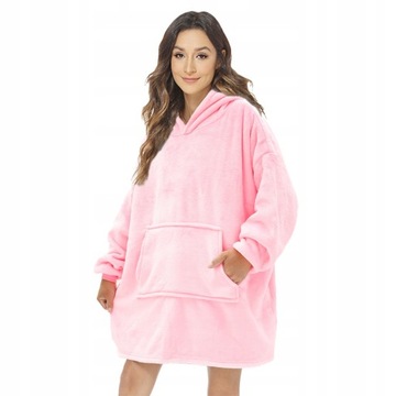 CIEPŁA BLUZA KOC OVERSIZE KOCOBLUZA 2W1 GRUBA XXL