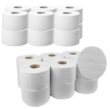 24 rolki PAPIER TOALETOWY 2 WARSTWY VELLA CELULOZA BIAŁY pierwszy gatunek