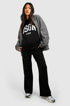 Boohoo elq CIĄŻOWE SPODNIE DRESOWE DAMSKIE L