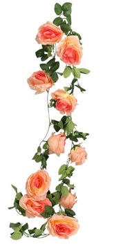SZTUCZNE KWIATY ROŚLINY GIRLANDA 210CM RÓŻA RÓŻE