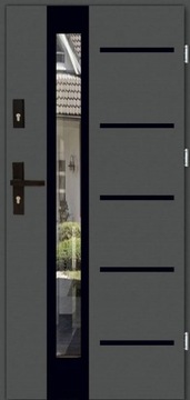 ПОЛЬСКИЕ НАРУЖНЫЕ ДВЕРИ INOX16ZD5 ЧЕРНЫЕ 72MM 90CM 90TKI UD 1.3