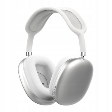 SŁUCHAWKI BEZPRZEWODOWE BLUETOOTH MIKROFON SREBRNY