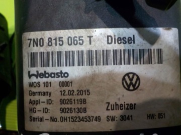 SEAT ALHAMBRA II 2.0 TDI 15r webasto 7N0815065T