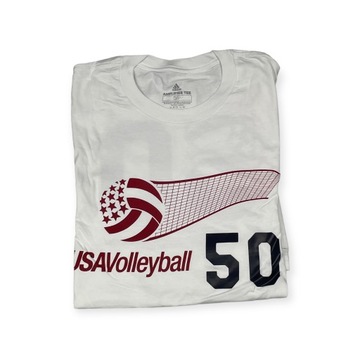 Мужская белая футболка ADIDAS VOLLEYBALL S 50