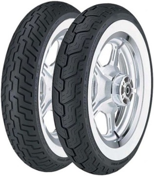 150/80B16 DUNLOP D404 71H TT WWW TYŁ BIAŁY BOK PAS OPONA TYLNA