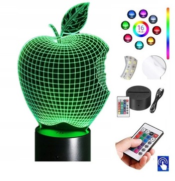 Lampka na biurko Jabłko Apple 16kol. LED PLEXIDO