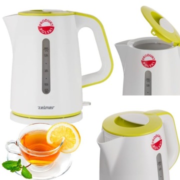 Czajnik bezprzewodowy Zelmer Biały ZCK7620G 2200W 1,7L PRODUKT POLSKI
