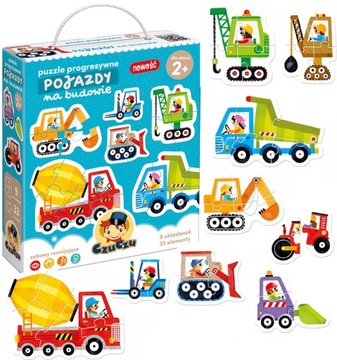 CZUCZU PUZZLE PROGRESYWNE POJAZDY NA BUDOWIE 33 EL
