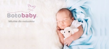 Botobaby - Kocyk z imieniem i metryczką - Z MISIEM - HAFT PREZENT URODZINY