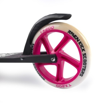 Складной самокат RAVEN Straight Черный/Розовый 200 мм