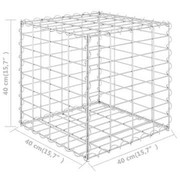 vidaXL Приподнятый куб-куб для габионов, стальная проволока, 40x40x40 см