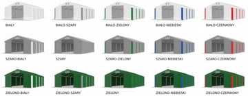 Namiot STANDARD 4x8 magazynowy RÓŻNE KOLORY