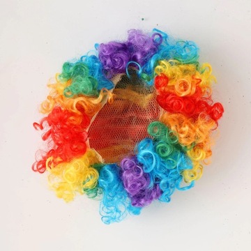 STRÓJ KLAUNA KLAUN BŁAZEN PERUKA KAMIZELKA HALLOWEEN BAL KARNAWAŁ S - L