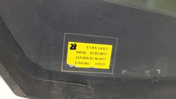 VOLVO S90 2016> ЗАДНЕЕ СТЕКЛО, ЗАДНЯЯ ДВЕРЬ 31651602 ORIGINAL FV
