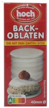 Opłatki do pieczenia Hoch Back Oblaten 40mm 100szt