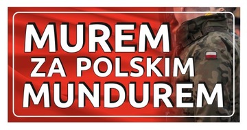 baner MUREM za POLSKIM MUNDUREM 1x2m 100x200cm