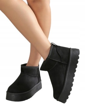 ЧЕРНЫЕ СНЕЖНЫЕ БОТИНКИ ЖЕНСКИЕ НА ПЛАТФОРМЕ EMU MUKLUKI R.41