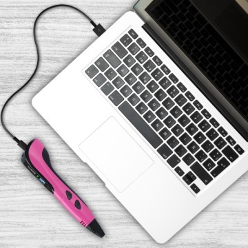 Набор 3D-ручек для детского принтера, стержни розовые, 2024 г. + стержни 200 м