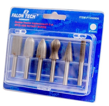 НАБОР КОНЦЕВЫХ ФРЕЗ ДЛЯ МЕТАЛЛИЧЕСКИХ НАПИЛЬНИКОВ HSS, 6 шт.