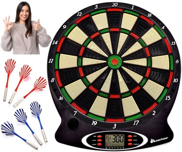 ELEKTRONICZNA TARCZA DO DARTA LED + 6SZT RZUTEK