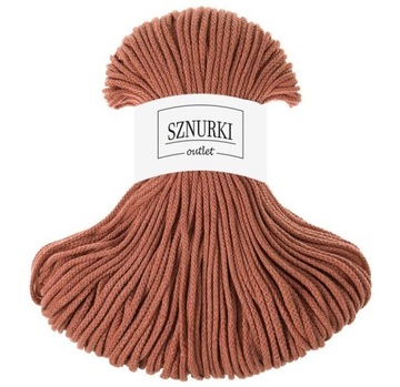 Sznurki OUTLET bawełniany makrama 3mm Terracotta