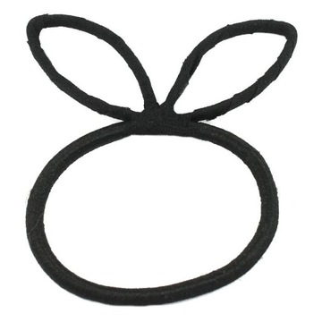 GUMKA DO WŁOSÓW USZTYWNIANE USZY RABBIT - CZARNA