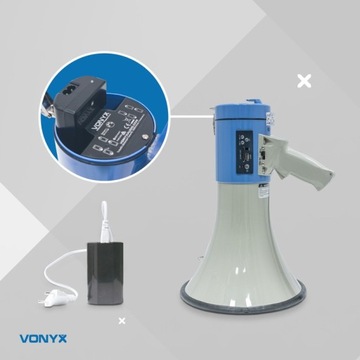 Мегафон 65 Вт VONYX USB MP3 AUX АККУМУЛЯТОР