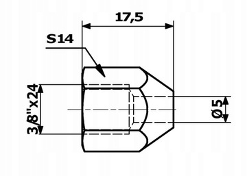 КОНЕЦ ТОРМОЗНОГО ШЛАНГА 3/8
