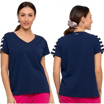 T-Shirt Koszulka Damska Bawełniana Serek MORAJ M