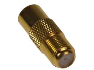 Переходник для гнезда F/антенны, медь, золото