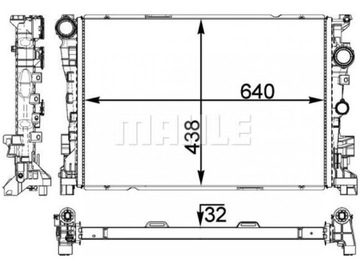 CHLADIČ MERCEDES SL R231 5.5 6.0 CLS X218