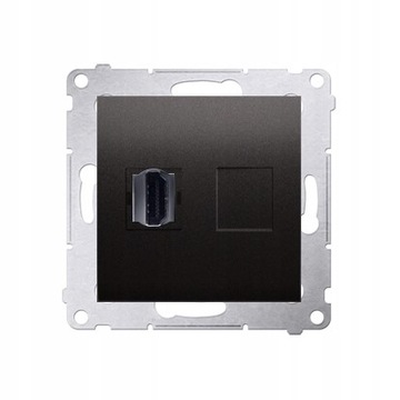 Gniazdo HDMI pojedyncze Antracyt Simon 54