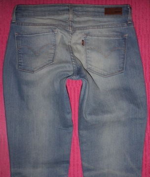 LEVI'S LEVIS skinny JEANSY BIODRÓWKI RURKI W27L34