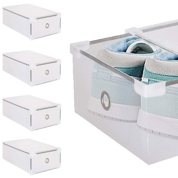 5 x PUDEŁKO POJEMNIK ORGANIZER WYSUWANY NA BUTY