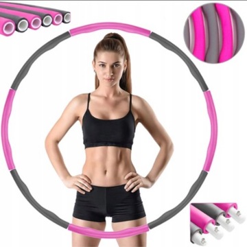 HULA HOP Z WYPUSTKAMI KOŁO ODCHUDZAJĄCE SKŁADANE PIANKOWE FITNES SPORT 95cm