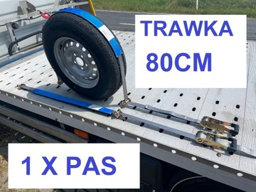 1 Pas Transportowy Do Spinania Samochodu Rekaw Trawka 80cm Hak Obrotowy 3T