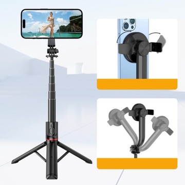 Штатив для селфи-палки Bluetooth-штатив с MagSafe 2-в-1 + пультом дистанционного управления для iPhone 14 15