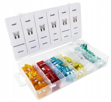 НАБОР АВТОМОБИЛЬНЫХ ПРЕДОХРАНИТЕЛЕЙ 120ШТ 5А-30А