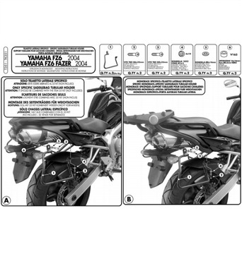 Kappa stelaż boczny sakwy YAMAHA FZ6 600 TK351