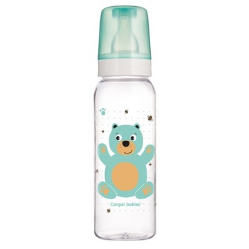 CANPOL LEKKA WĄSKA BUTELKA 250ml CUTE ANIMALS 12M+