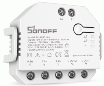 SONOFF DUAL R3 Lite Intelligent 2-Ch Wi-Fi контроллер рольставней