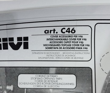 NOWA Pokrywa nakładka kufra GIVI C46 V46