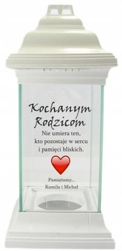 ZNICZ na grób ZE ZDJĘCIEM DEDYKACJĄ dla Rodziców