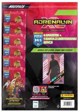 MULTIPACK FIFA 365 2024 KARTY PIŁKARSKIE LIMITED DO ALBUMU PANINI ADRENALYN