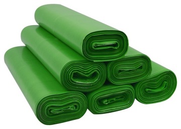 WORKI NA ŚMIECI 35L 50szt LDPE ZIELONE MOCNE GRUBE