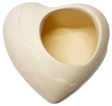 Osłonka doniczka ceramiczna serce dekor 23 cm
