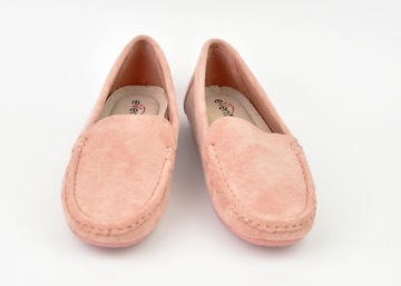 ЗАМШЕВЫЕ РОЗОВЫЕ МОКАСИНЫ, ПРОФИЛИРОВАННАЯ Стелька 37