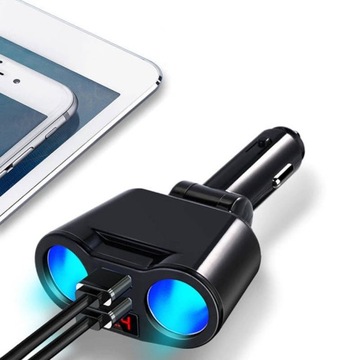 Разветвитель прикуривателя с 2 портами USB 3.
